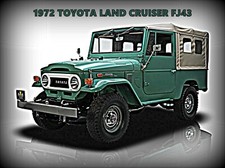 1972 Toyota Land Cruiser Fj43 New Metal Sign Nice Original Restoration