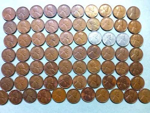 COMPLETE SET WHEAT LINCOLN CENTS 1934-58-PDS XF-AU+