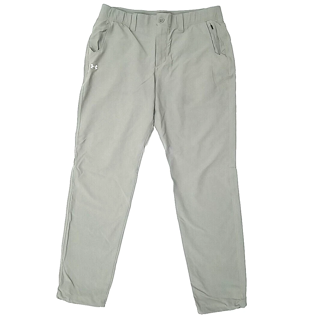 Under Armour Storm Canyon Pants Men 34X30 Gray Nylon Stretch Hiking Golf UPF
