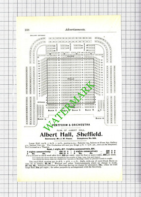 Albert Hall Sheffield Mr J W Pearce kleine Anzeige - 1907 Steckling