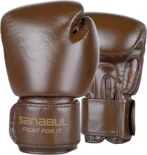 Sanabul Battle Forged Boxing Gloves for Men & Women, Kickboxing 10 oz, Brown 