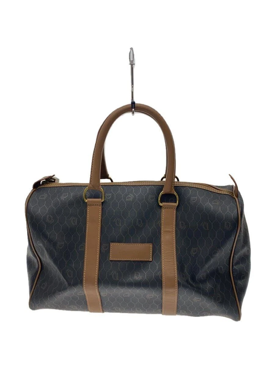 Sac Christian Dior Boston cuir marron motif complet occasion