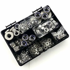 556 ASSORTED A4 STAINLESS THICK WASHER NYLOC NUTS M3 M4 M5 M6 M8 M10 M12 M16 KIT
