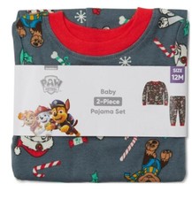 Nickelodeon Paw Patrol Infant baby Christmas Holiday Pajama 2 pc Set Size 2T