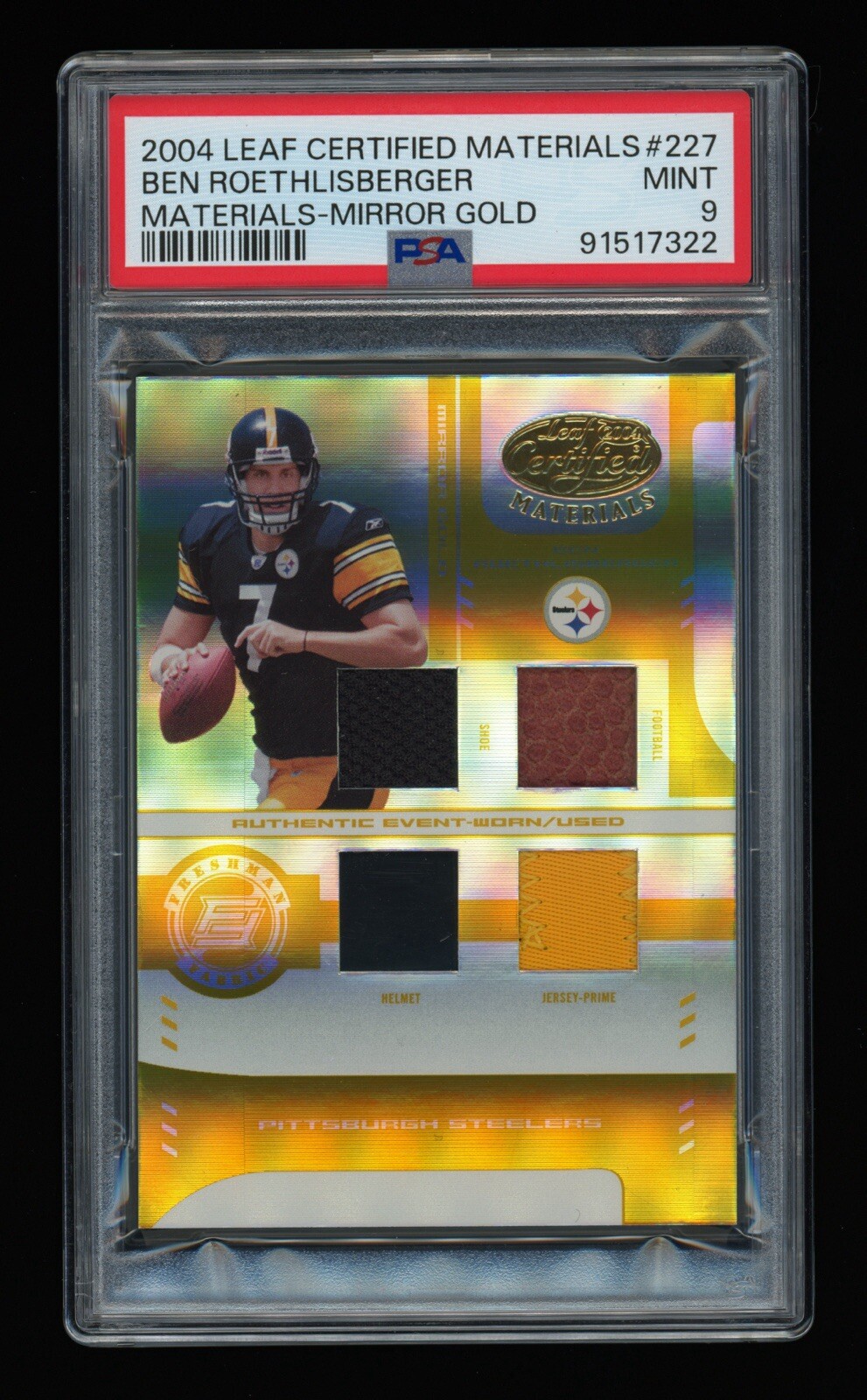Ben Roethlisberger Leaf Certified Materials #227 Materials-Mirror Gold