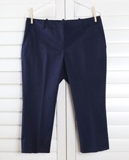 TALBOTS NWT 69 Signature Fit Cropped Solid Navy Dress Pants Size 8 Petite