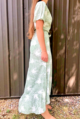 slim fit dress slacks Breezy Light Sage Sleeveless Midi Dress