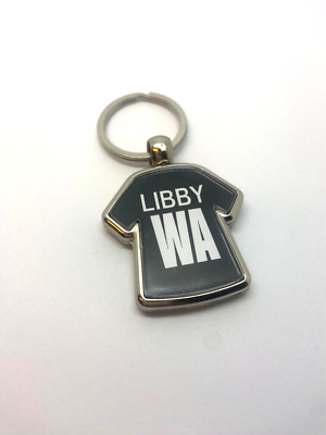 Personalised Netball shirt Keyring Any Name Position Colour Team Logo