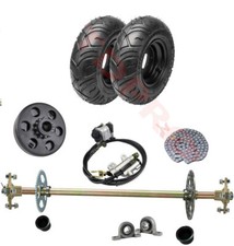 29" Go Kart Rear Live Axle Kit ,35 Clutch, 6" Wheels ATV Drift Cart Trike Quad