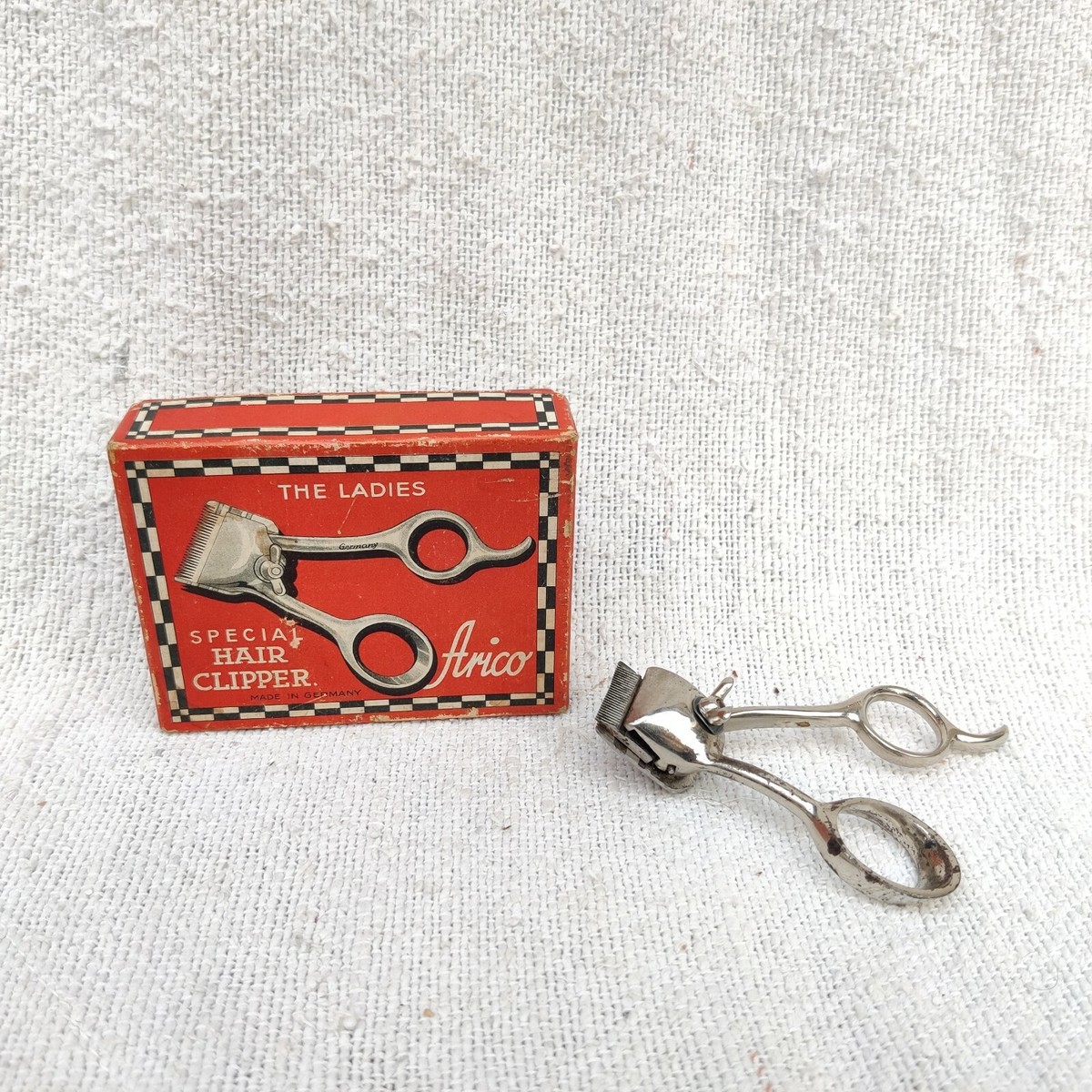 1940s Vintage Arico The Ladies Special Hair Clipper Cardboard Box