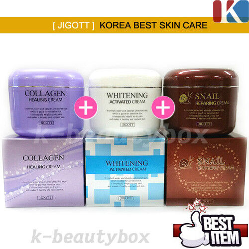 KOREA BEST SKIN CARE Whitening Cream+Snail Cream+Collagen Cream Korean Cosmetics - Picture 1 of 12