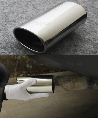 Silver Car Exhaust Muffler Tip Tail Pipe Trim for Toyota RAV4 2013-2015 #2021
