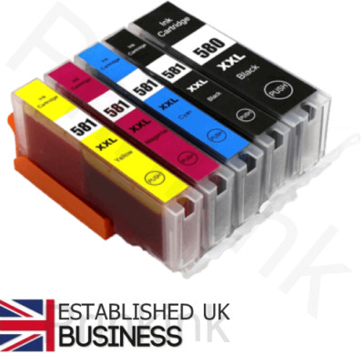 Supply Guy 20 Cartucce Compatibili Canon 580XXL/581XXL – Multipack Per Pixma TS705, TS6350, TR8550, TS9550 (4 PGBK, 4 BK, 4 C, 4 M, 4 Y)