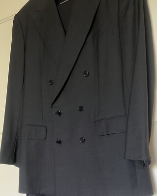 SAINT ANDREWS For Barneys NY charcoal Gray wool double breast