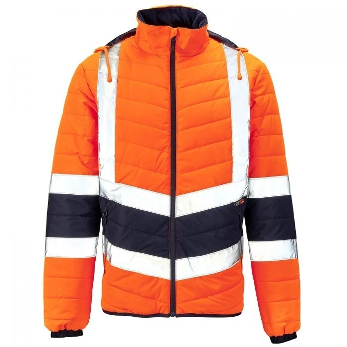 SUPERTOUCH 2 Tone HV Puffer Jacket Orange