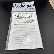 Vintage Sexual Excuse Doodle Pad Prank/Gag Gift