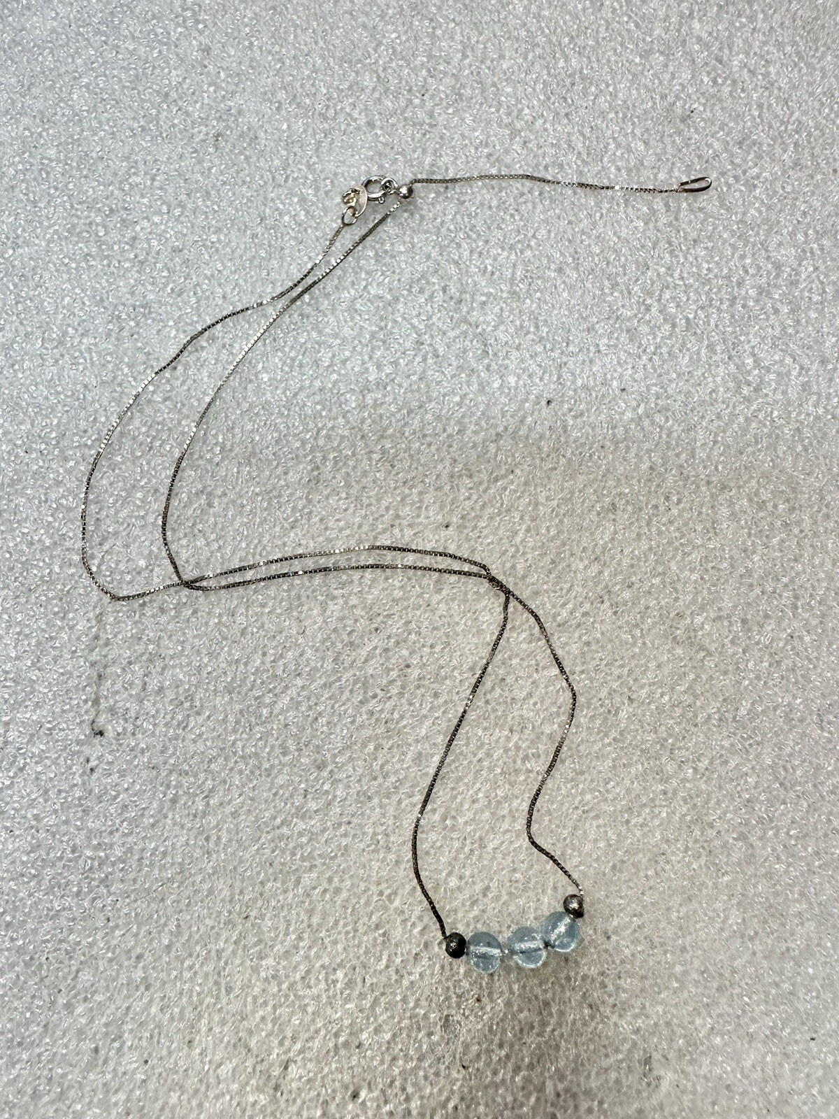 .925 Sterling Silver Adjustable Draw String Box C… - image 1