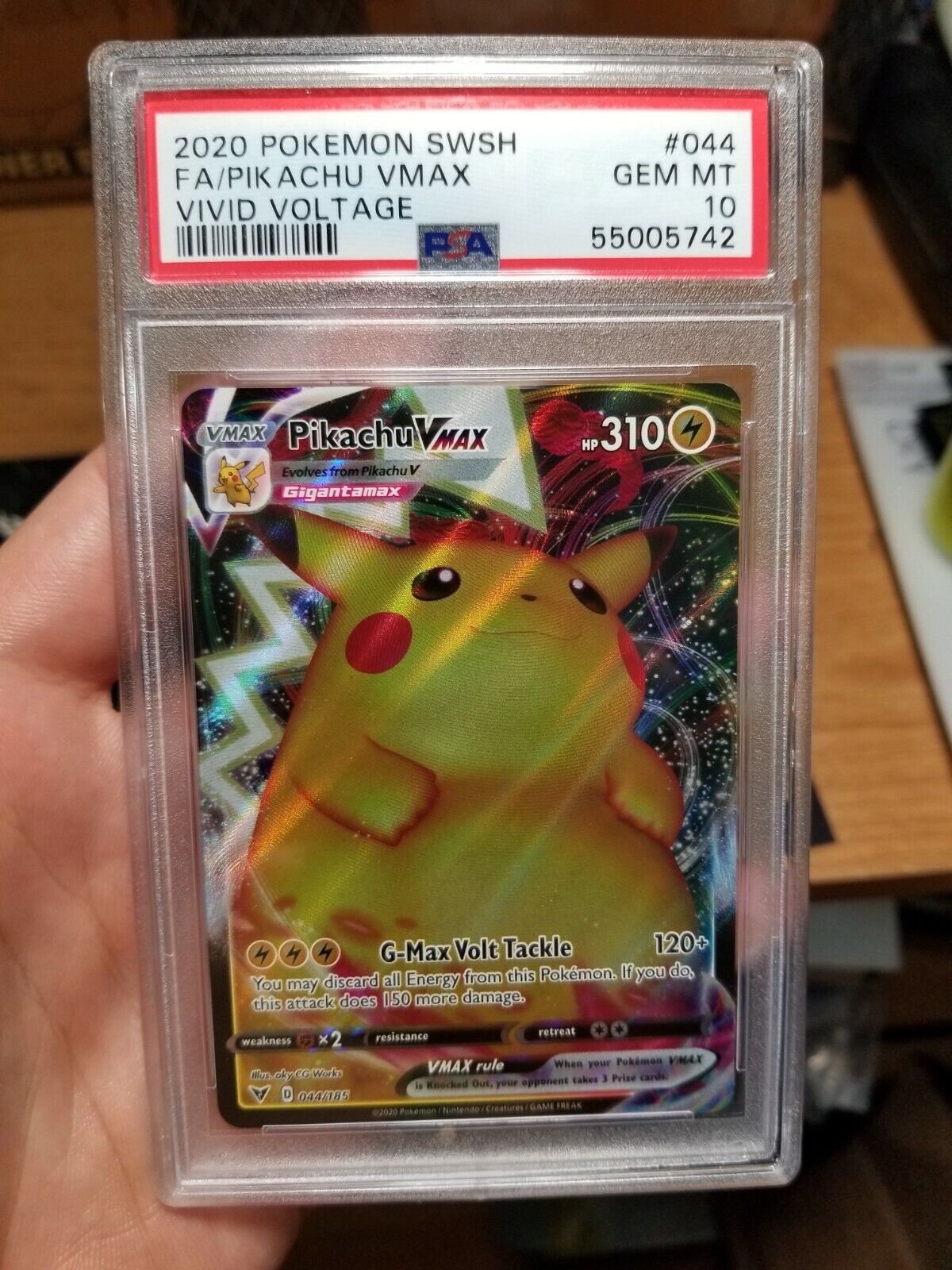  Juego de cartas Pokemon Vmax - Pikachu VMAX 44/185 y