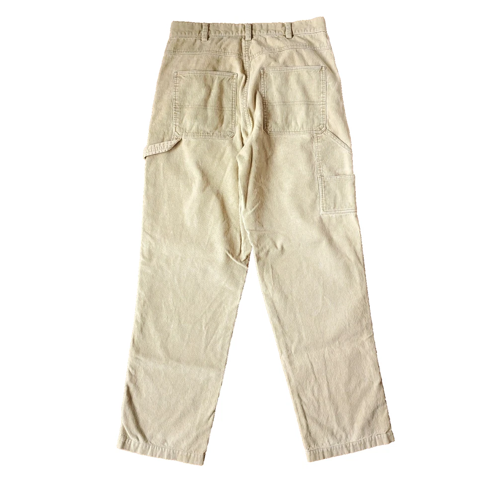 Rue 21 Guys Corduroy Painter Pants 31 x 32 (33x34 on tag) Beige VTG Y2K 90s - Image 2 of 4