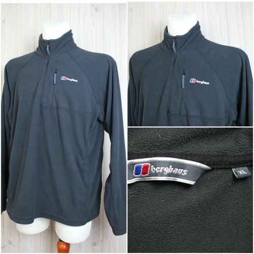 Vintage Berghaus Men's Fleece Jacket Pullover Half Zip Size XL Long Sleeve - Afbeelding 1 van 12