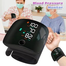 LED Blood Pressure Monitor Wrist Rechargeable Voice Broadcast Heart Rate Machine