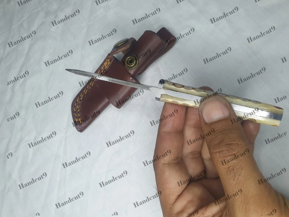 Cuchillo Personalizado Mini Tento Damasco Cuchillo Mejor Lote De 8 Cuchillos Regalo Para Empleados Foto 3 de 4