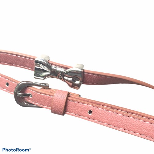 Charlotte Ruse Accessory Women’s Pink Narrow Belt Bow Ornament Size S/M - Picture 3 of 4