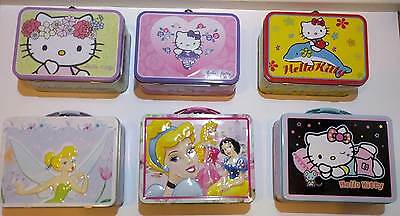 Tin Lunch Box Tinkerbell  Hello  Kitty  Disney Princess 