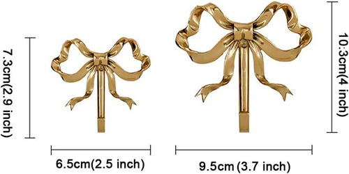 Home Deko Haken Schleife-Knoten Messing Haken Wandhaken zum Aufhängen Haken für Garderobe Ha - Bild 7 von 12