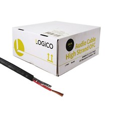 Speaker Wire Audio Cable 14/2 AWG Bare Copper Outdoor Direct Burial Black 250ft