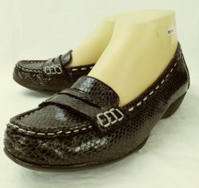 Etienne Aigner Womens Shoes Loafers ESTER US 7 M Brown Vegan Textured 1205