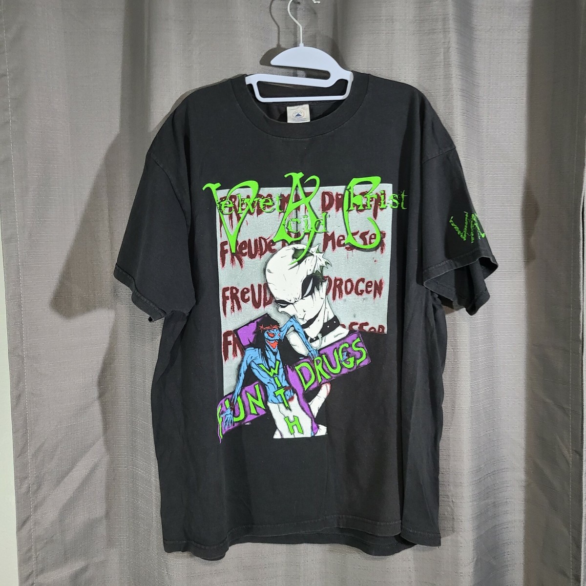 VTG Velvet Acid Christ Fun With Drugs Tour Band Tee sz XL electro