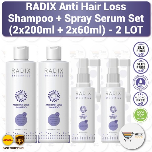 RADIX Anti Hair Loss Biotin Shampoo + Procapil Spray Serum Set (2x200ml