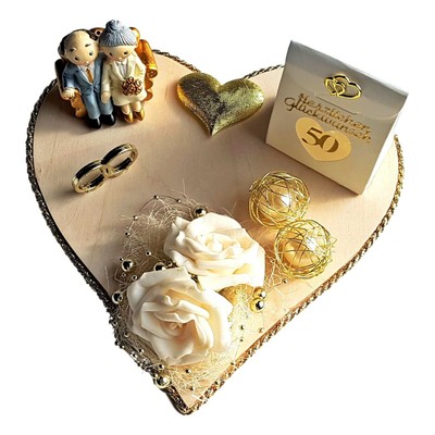 Geldgeschenk Goldene Hochzeit 50 Jahre Gold Paar Auf Bank Hochzeitsgeschenk Ebay 