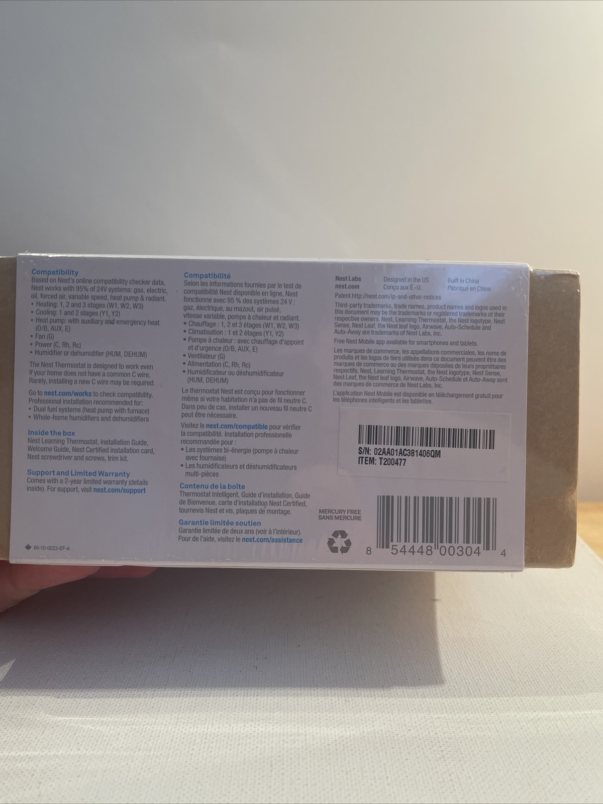 New Nest Learning Thermostat 2nd Generation T200477 Sealed | eBay