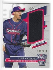 2020 TOPPS LUIS VAZQUEZ COPA DE LA DIVERSION EVENT-WORN JERSEY #COR-LV /814