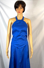 2 Piece Formal Dress Set Halter Top Royal Blue Women's Plus Size 20