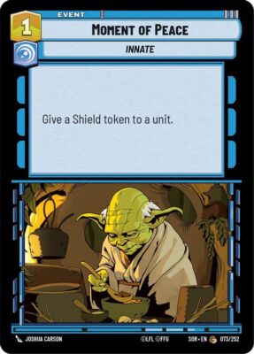 Star Wars Unlimited Moment of Peace (73/596) Spark of Rebellion NM