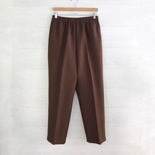 NWT Alfred Dunner Classics - Brown pull-on pants, sz 14 Proportioned Medium