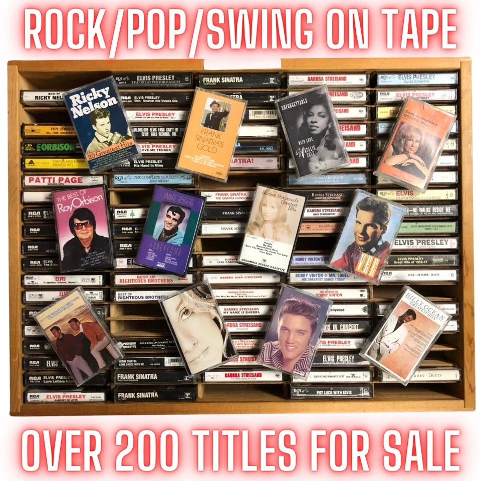 CASSETTE TAPES OLDIES 60s 70s Rock Pop SINATRA ELVIS ORBISON BUILD UR OWN LOT - Image 4 of 4