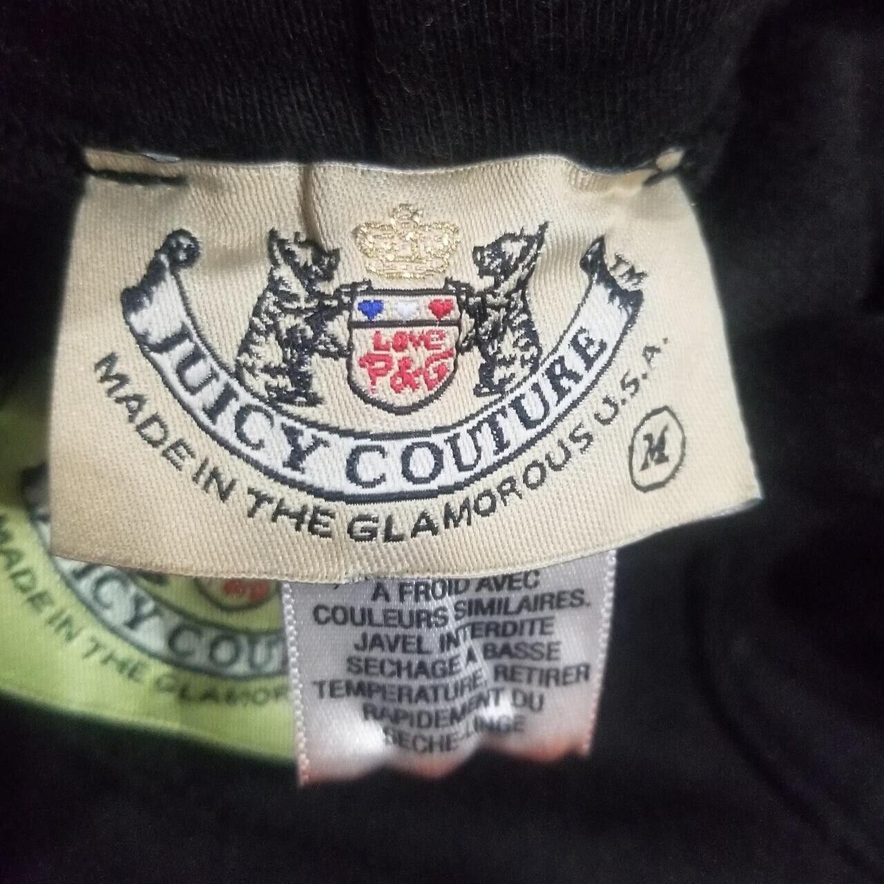 Vintage Juicy Couture Black TrackSuit Set Medium … - image 5