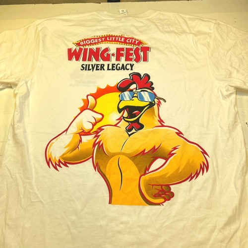 New WING FEST SILVER LEGACY RENO NEVADA Chicken Wings TEE T SHIRT Sz