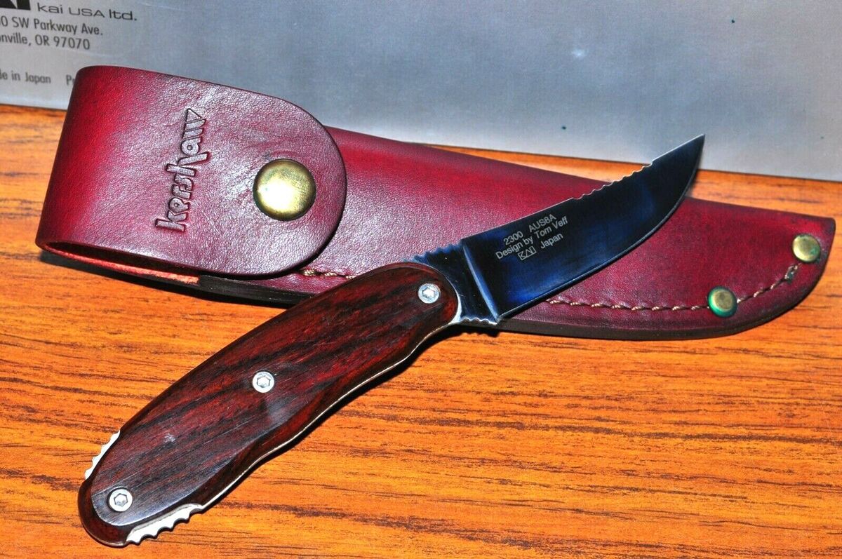 Kershaw Knives Tom Veff Designed Kaper With Cocobolo Wood Kershaw Knives Tom Veff Designed Kaper With Cocobolo Wood