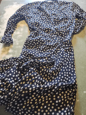 Reformation Tessa daisy blue&white wrap maxi Dress sz Large