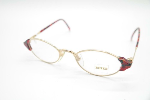Vintage Zeiss 6608 4100 Gold mehrfarbig oval Brille Brillengestell NOS - Picture 3 of 6