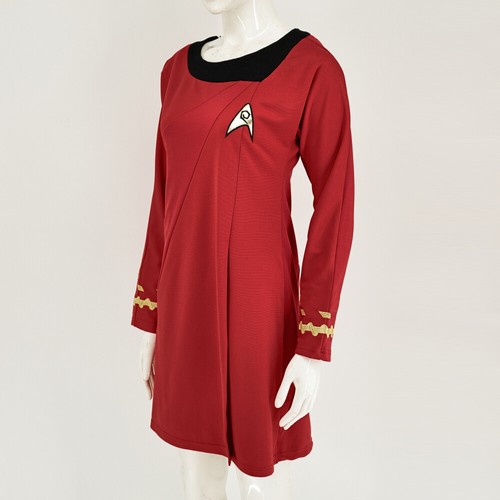 For TOS Female Red Service Uniform The Original Series Staefleet Dress Costume - Picture 7 of 17