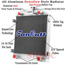 3~Row Aluminum Radiator For 1928-1929 Ford Model A 3.3L L4 Flathead Engine AT/MT