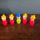 Fisher Price - Little People Lot Of 5 Vintage Fisher-Price Circus Clowns Figures