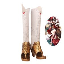 Honkai: Star Rail Tingyun Shoes Cosplay Women White Boots