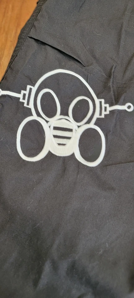 Pantalones cargo Ghost Streetwear para hombre talla L negros con logotipo de calavera puños ajustables Foto 4 de 4